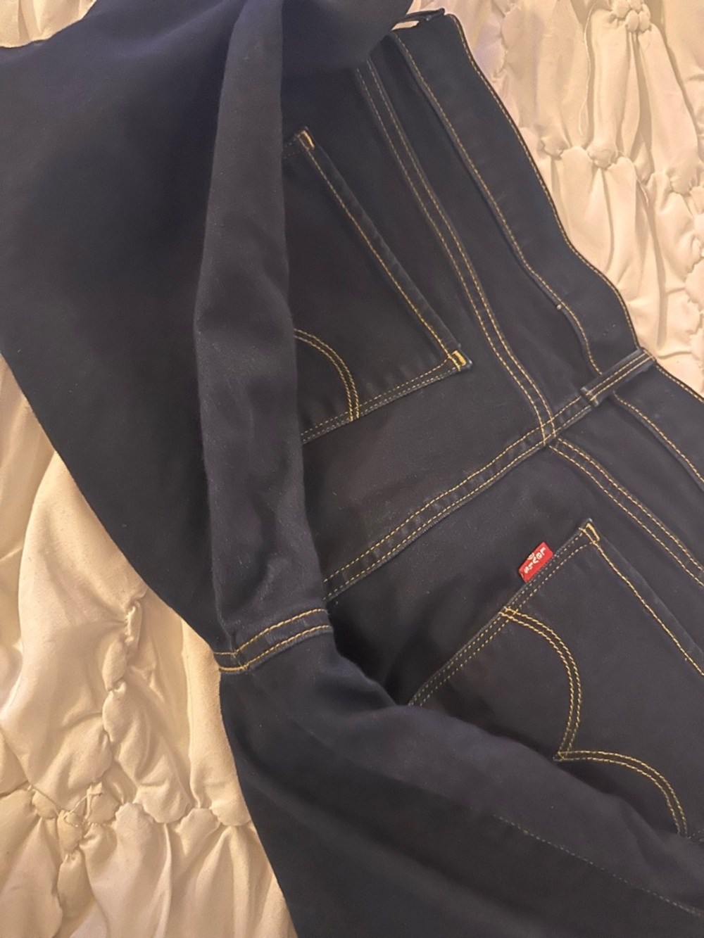 Levi's navy blue Skinny Jeans with Contrast Stitching - Picture 5 of 5